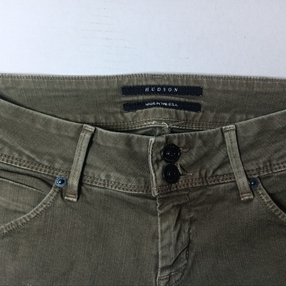 Hudson Women's Jeans Low-Rise Skinny Jeans In Olive Size 26 - Picture 3 of 8